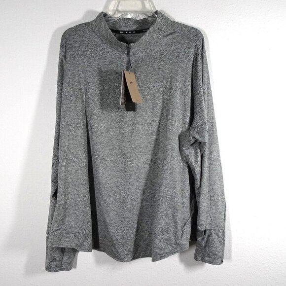 Nike Tops - Nike Active Dri-Fit Running Top Women's Size 2X Gray Swift-Element UV 1/4-Zip